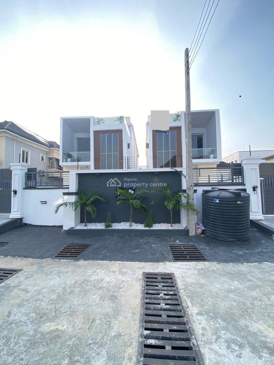 Newly Built 5 Bedroom Contemporary Smart Home with 2 Rooms Bq Each, Chevron Lekki, Lekki, Lagos, Detached Duplex for Sale