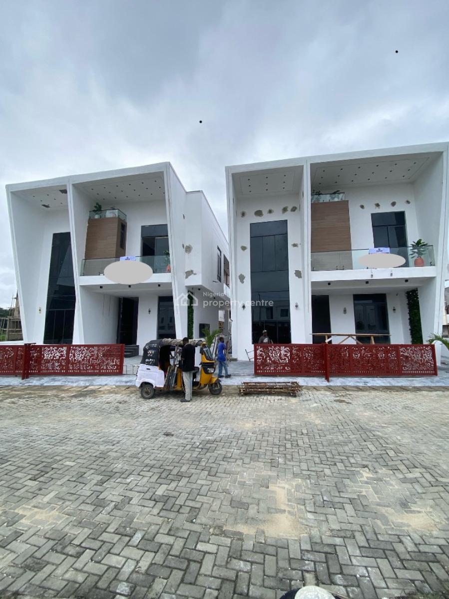 Lovely 5 Bedroom Contemporary Design Duplex with 1 En-suite Maid Room, Gated Estate Lekki Toll Gate, Lekki, Lagos, Detached Duplex for Sale