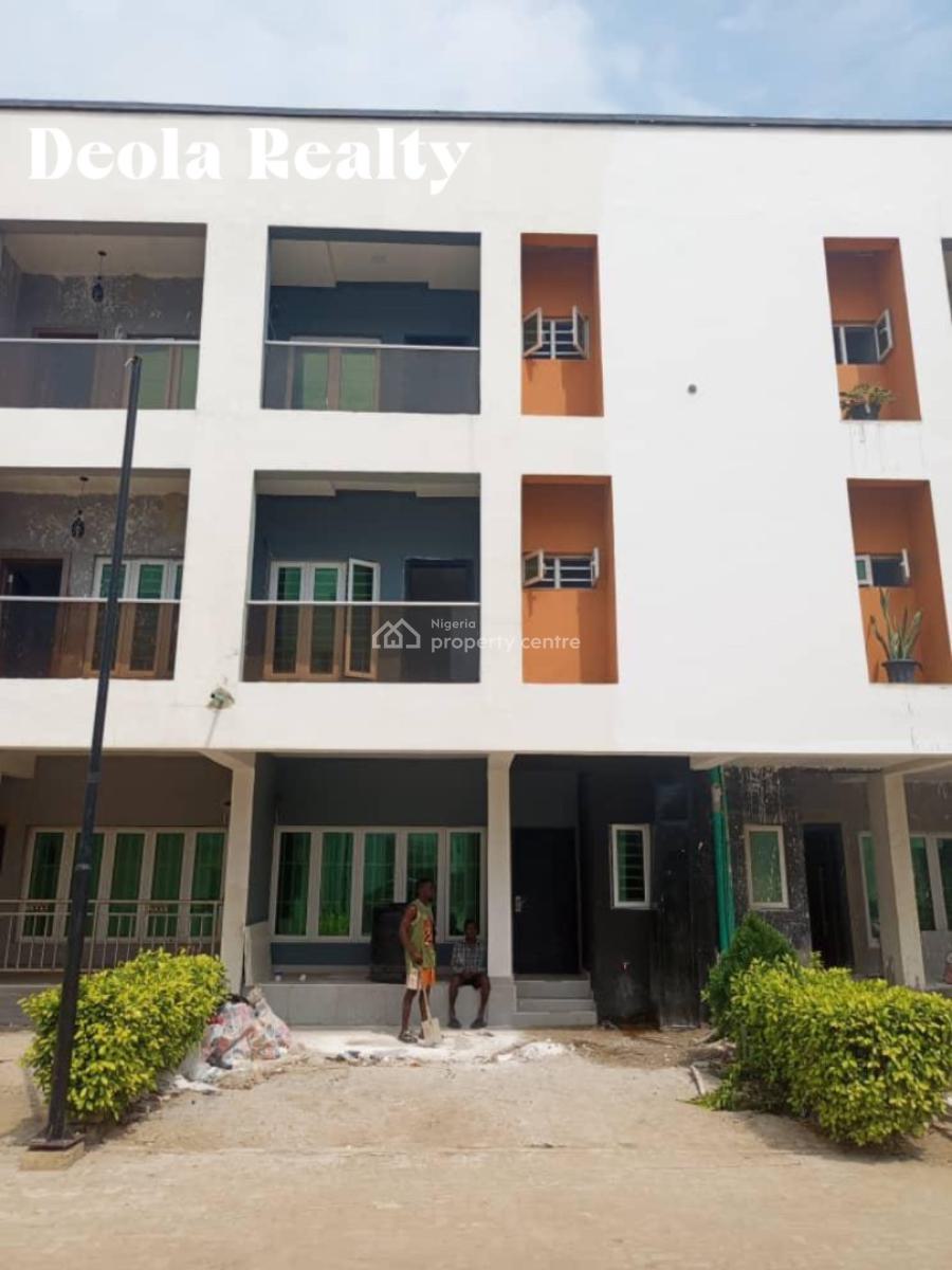 a Luxury Built 4 Bedrooms Terrace Duplex with Bq Fully Serviced, Ikate By Whitesand School, Ikate, Lekki, Lagos, Terraced Duplex for Rent