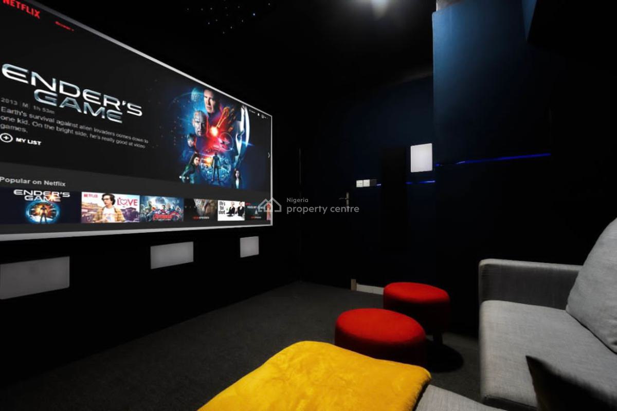 Improved 1bedroom Apartment with Private Cinema and Xbox, Chevron, Lekki, Lagos, Mini Flat (room and Parlour) Short Let