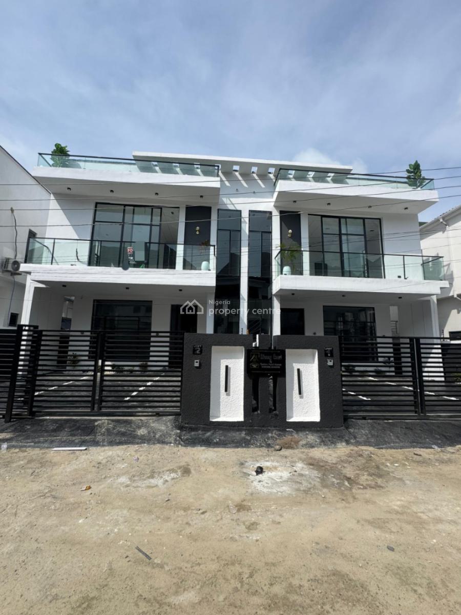 Lovely, Newly Built 4 Bedroom Semi Detached Duplex with Bq, Less Than 5 Minutes Away From Fun Factory, Lekki, Ikota, Lekki, Lagos, Semi-detached Duplex for Sale