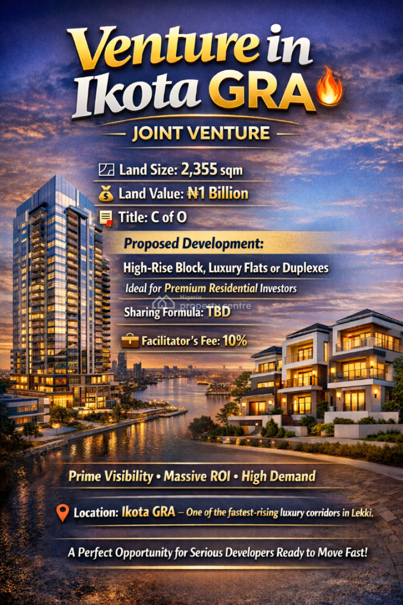 2,355 Square Meter of Land for Jv, Gra, Ikota, Lekki, Lagos, Residential Land Joint Venture