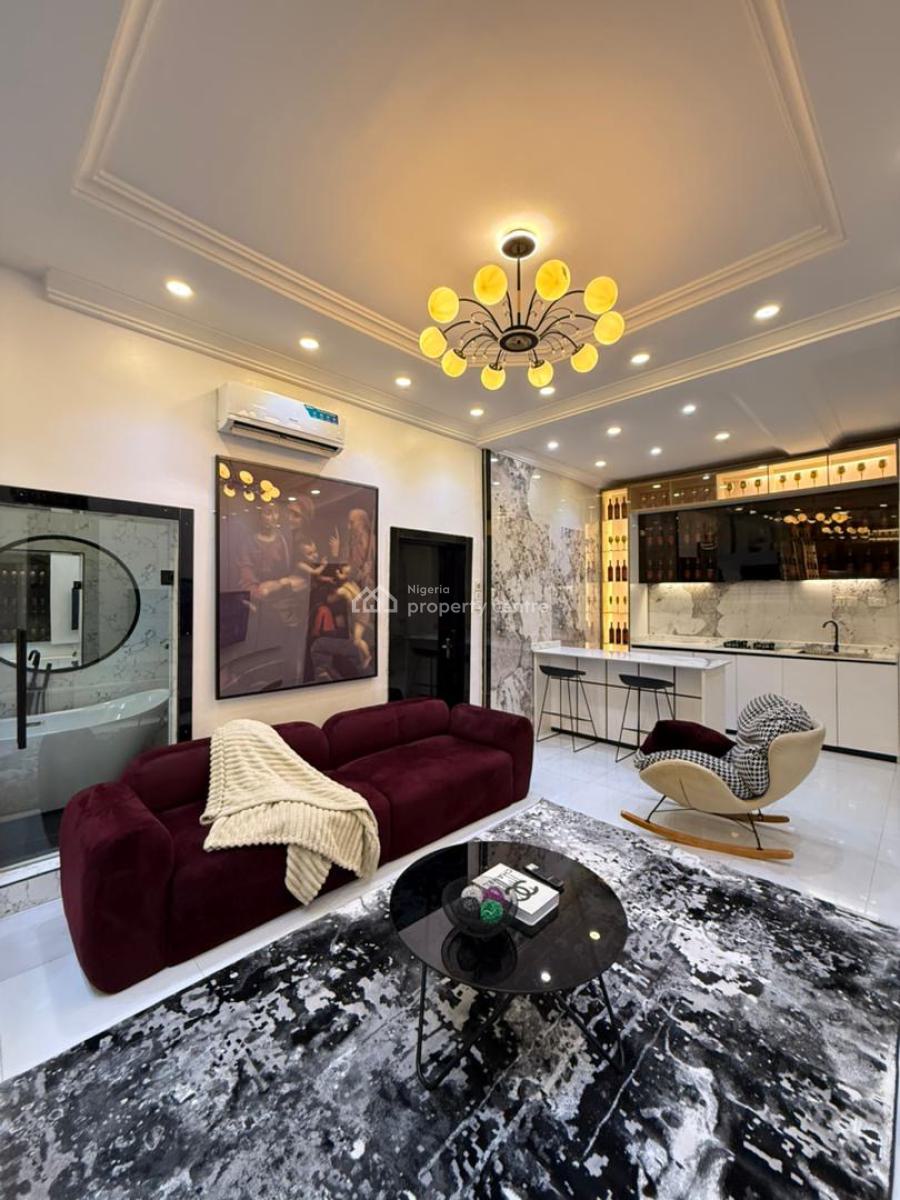 Luxuriously Furnished One Bedroom Apartment with Bathtub, Chevron, Lekki, Lagos, Flat / Apartment Short Let