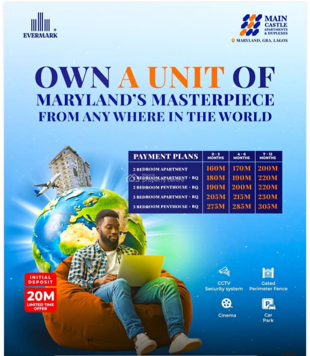 High-rise 7 Floors 2 Bed Luxury Apartment + Bq, Gym, Pool & Elevators, Maryland, Ikeja Gra, Ikeja, Lagos, Flat / Apartment for Sale