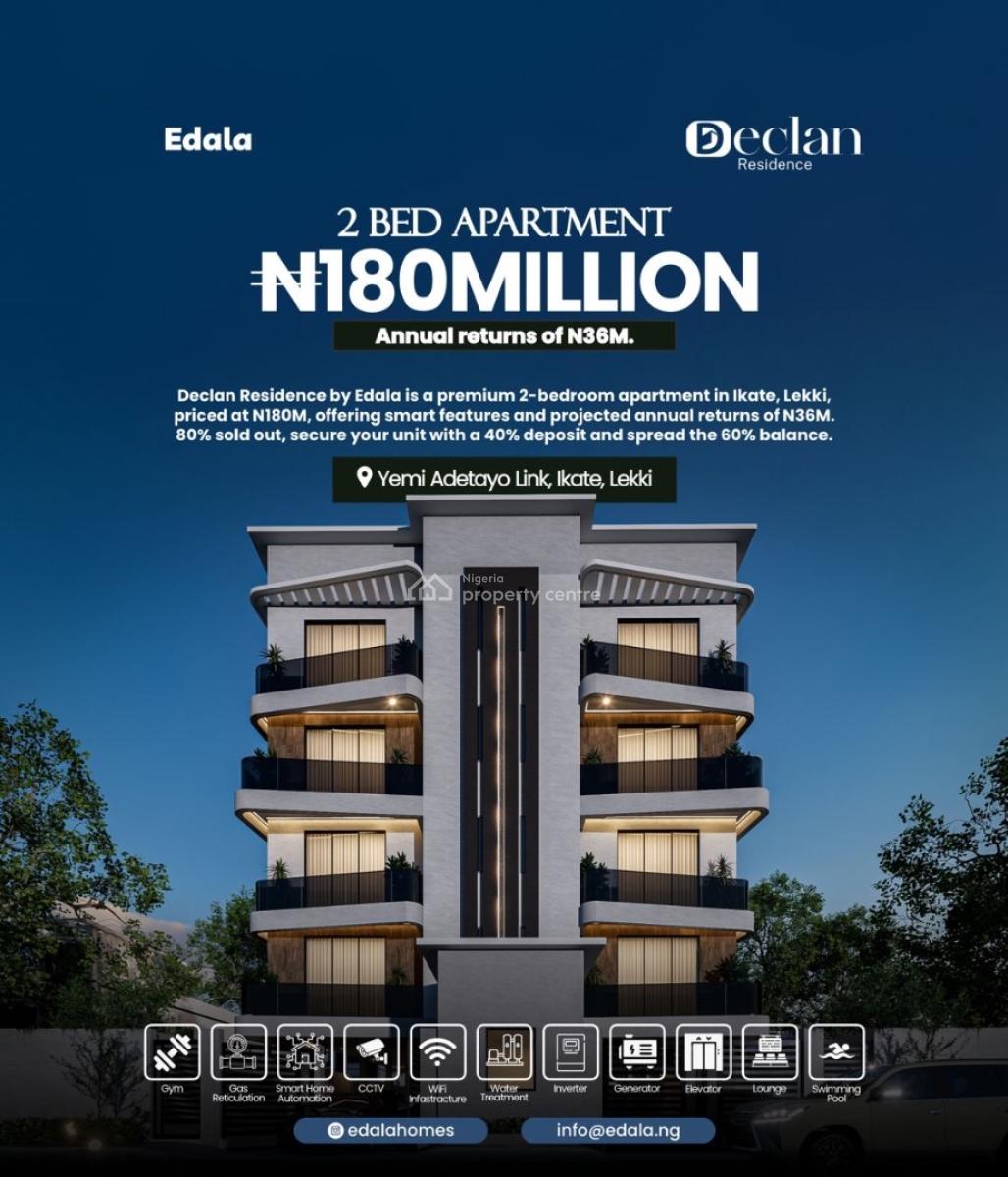 Luxury 2 Bedrooms Apartment for Investment, Ikate, Lekki, Lagos, Flat / Apartment for Sale