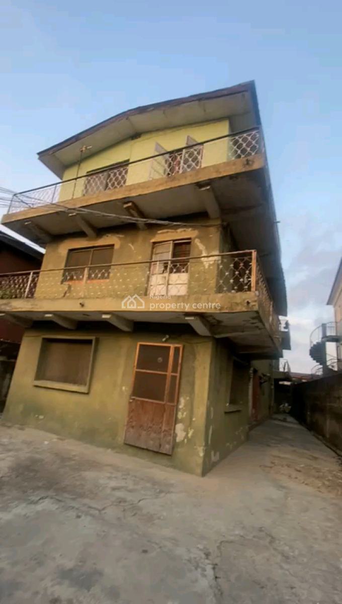 Demolishable Building (6 Units 2 Bedroom Flat) on Dry Land, Alh Jimoh Oladehinde, Ifako, Gbagada, Lagos, Block of Flats for Sale