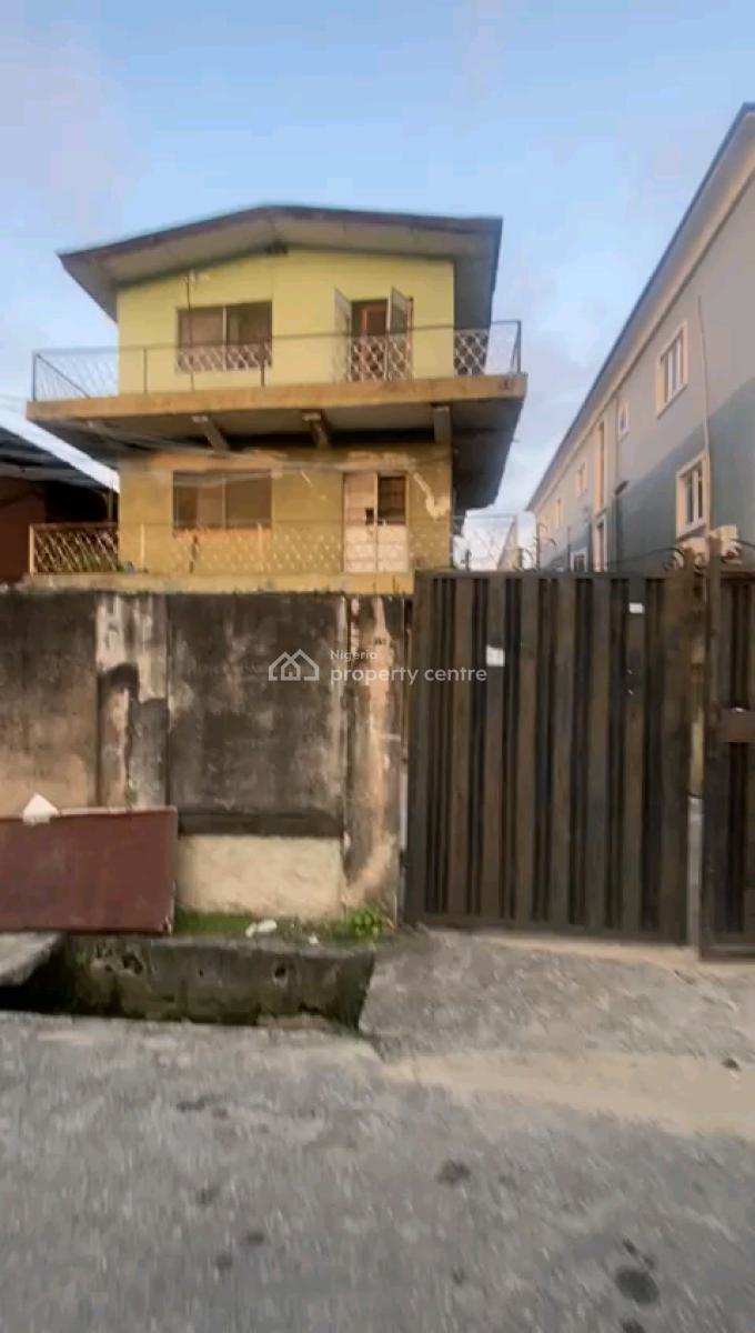 Demolishable Building (6 Units 2 Bedroom Flat) on Dry Land, Alh Jimoh Oladehinde, Ifako, Gbagada, Lagos, Block of Flats for Sale