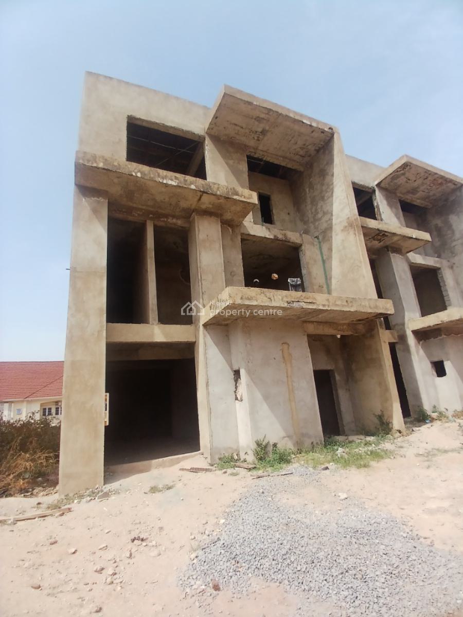 Uncompleted Building 4 Bedroom Terrace Duplex, Navy Town Estate, Asokoro District, Abuja, Terraced Duplex for Sale