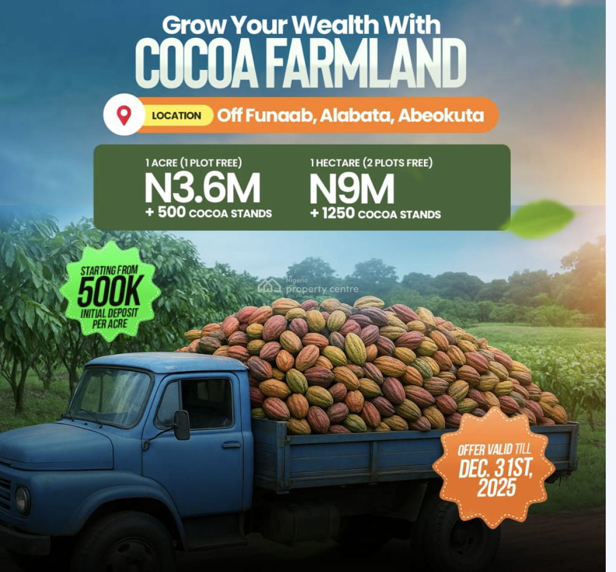 Farmland, Off Funaab, Alabata, Abeokuta North, Ogun, Commercial Land for Sale