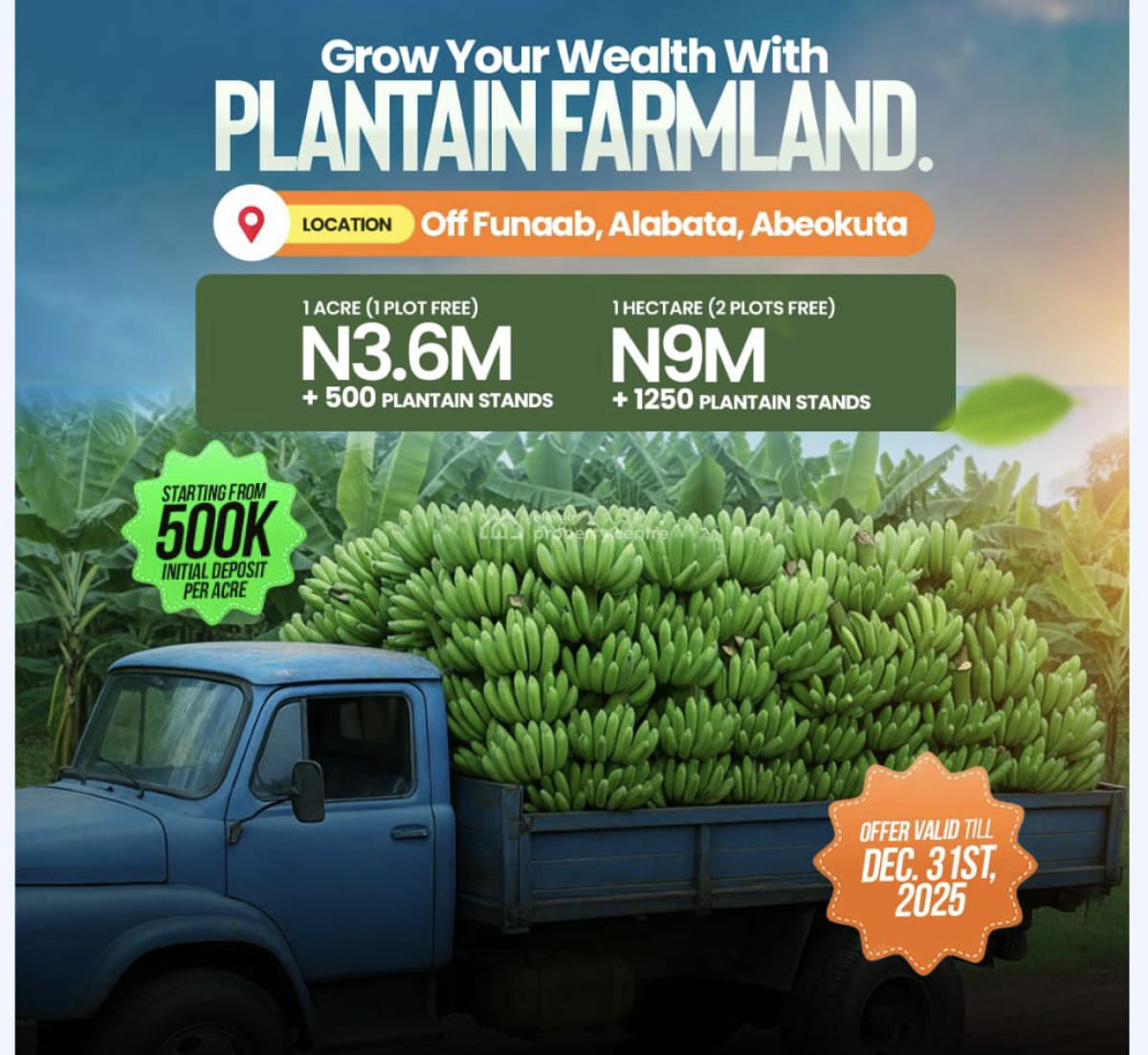 Farmland, Off Funaab, Alabata, Abeokuta North, Ogun, Commercial Land for Sale