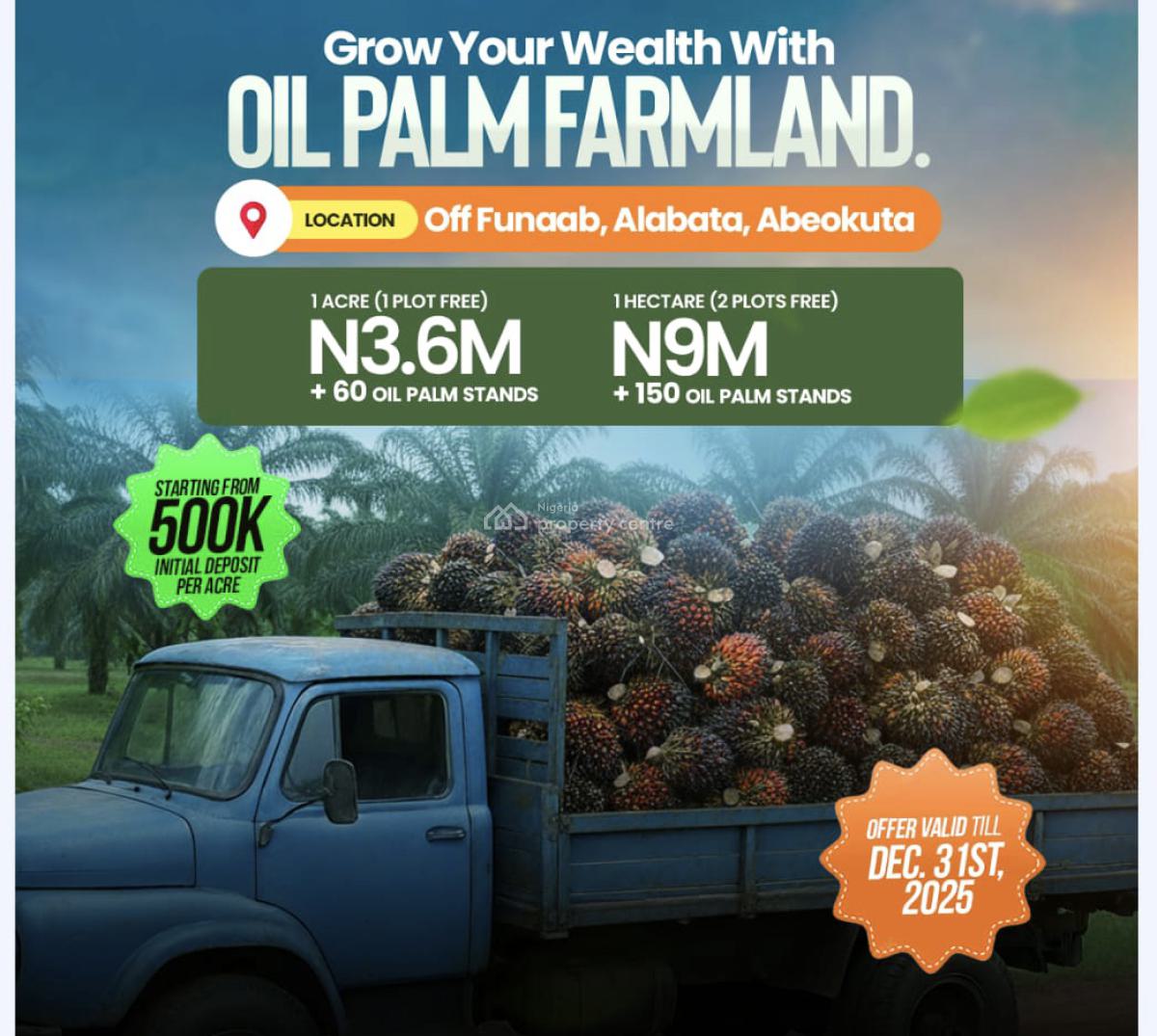 Farmland, Off Funaab, Alabata, Abeokuta North, Ogun, Commercial Land for Sale