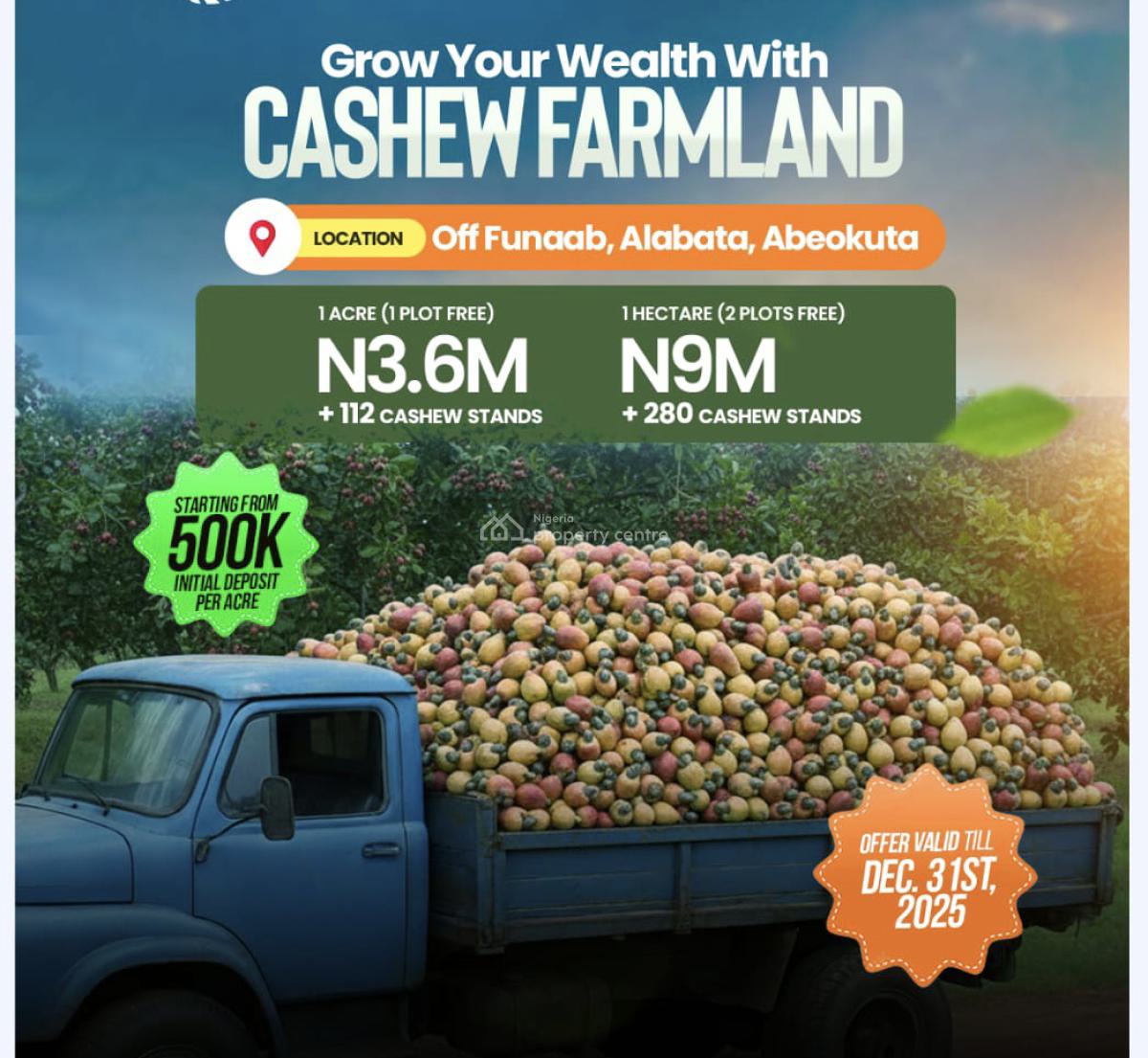 Farmland, Off Funaab, Alabata, Abeokuta North, Ogun, Commercial Land for Sale