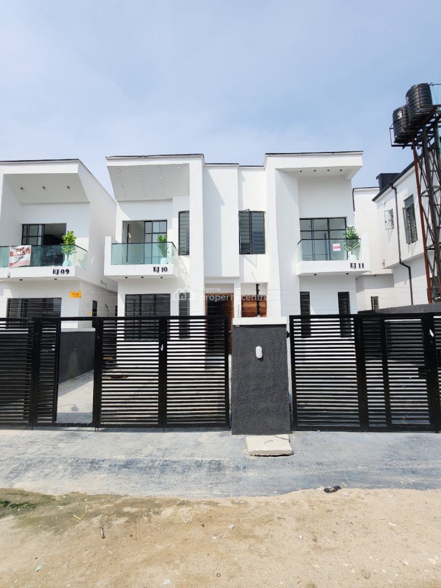 Nicely Built 4 Bedroom Terrace Duplex with Bq in a Secured Estate, Ikota, Lekki, Lagos, Terraced Duplex for Sale