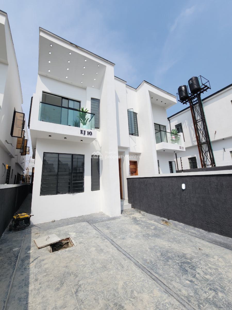 Nicely Built 4 Bedroom Terrace Duplex with Bq in a Secured Estate, Ikota, Lekki, Lagos, Terraced Duplex for Sale