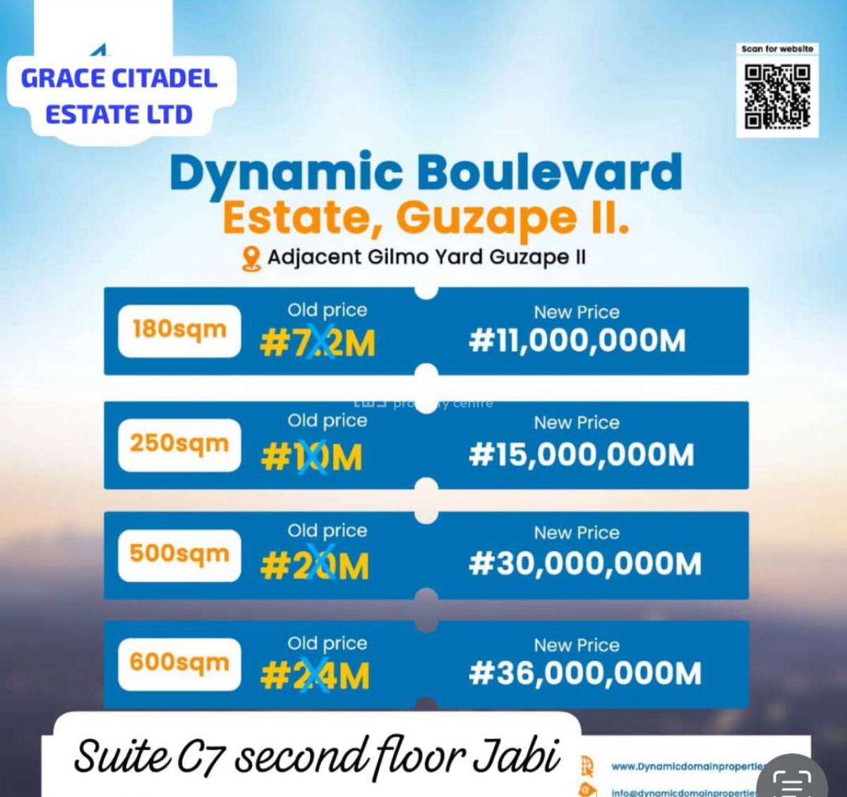 180sqm, 250sqm, 500sqm, 600sqm, Grace Citadel Estate, Guzape District, Abuja, Residential Land for Sale