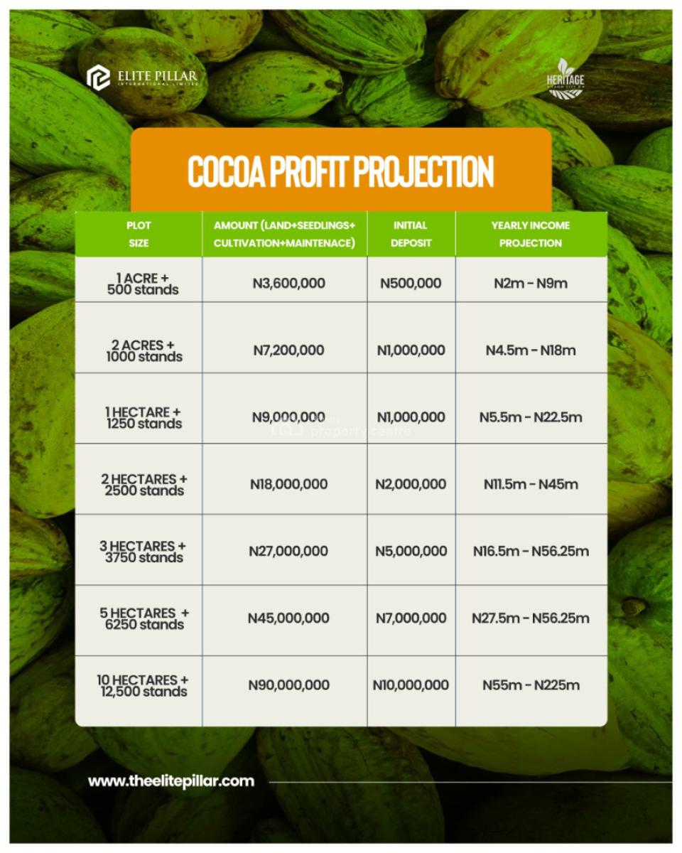 Agricultural Farmland for Cocoa, Cashew, Plantain, Cassava, Palm Oil, Alabata, Odeda, Ogun, Land for Sale