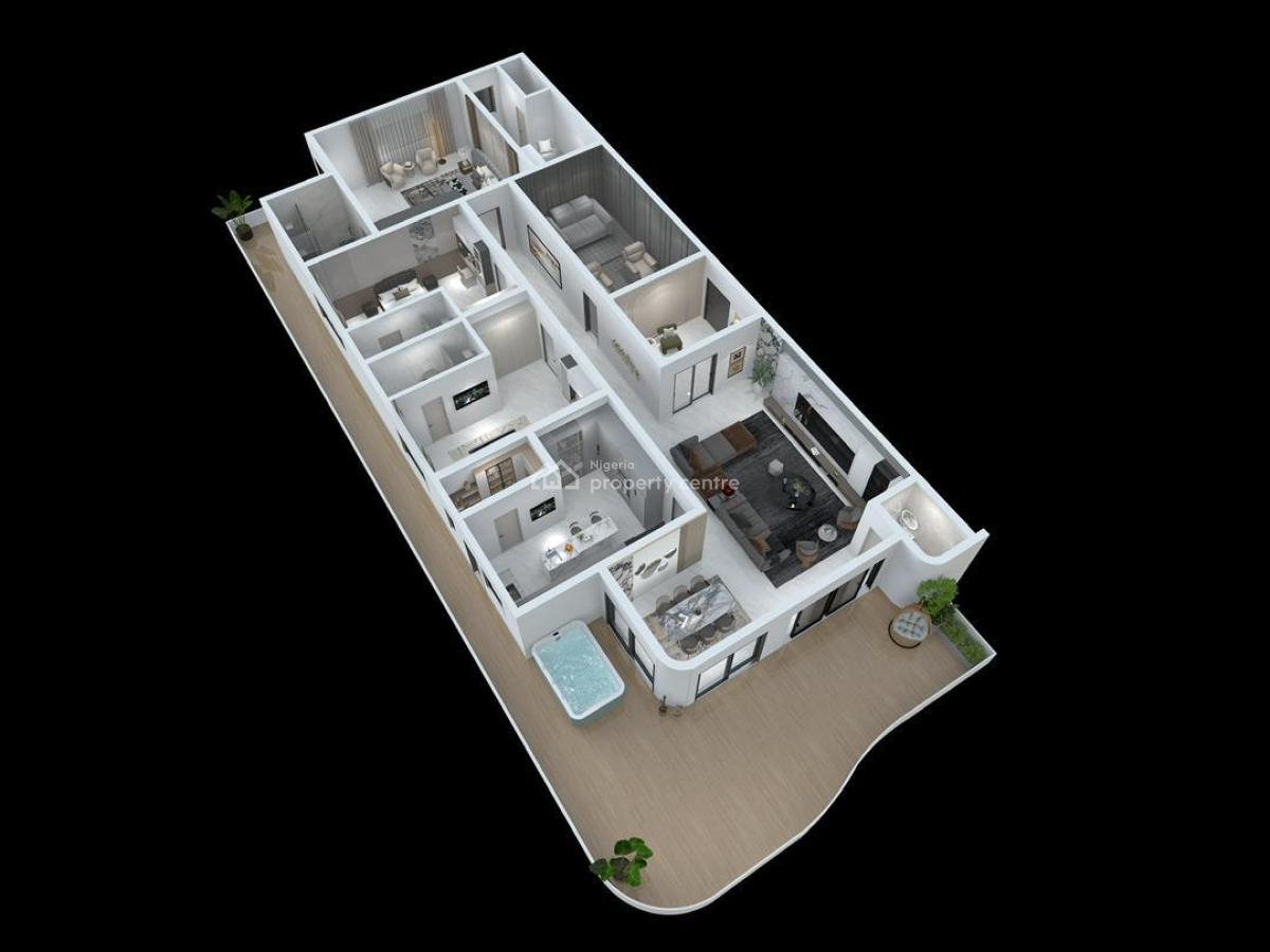 Offplan 2 Bedroom Apartment with Gym, Spa, Elevator, Pool, with 5m Initial Deposit, Lekki Phase 1, Lekki, Lagos, Flat / Apartment for Sale