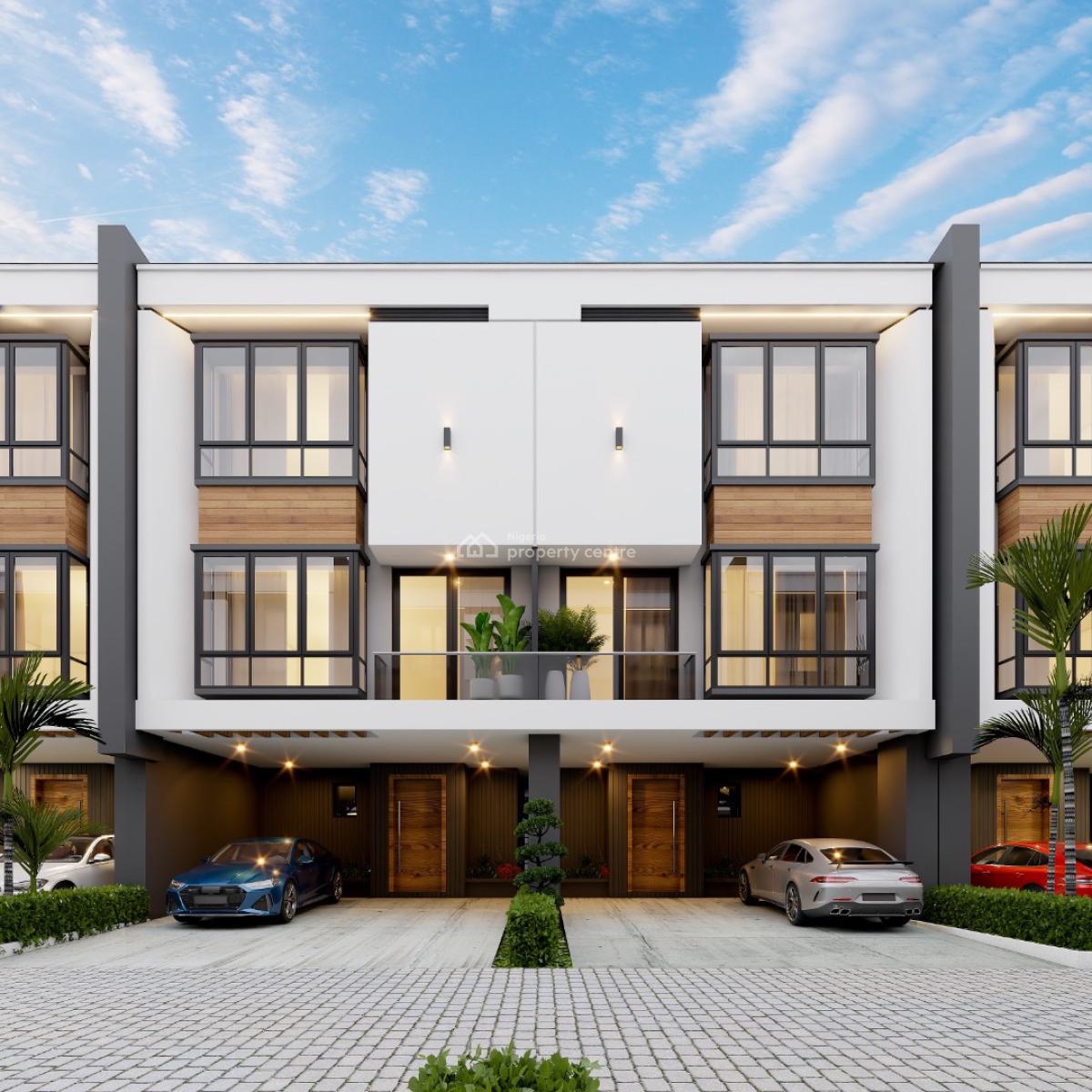 Luxurious 4 Bedroom Triplex with Bq in a Secured Gated Estate, Osapa, Lekki, Lagos, Terraced Duplex for Sale