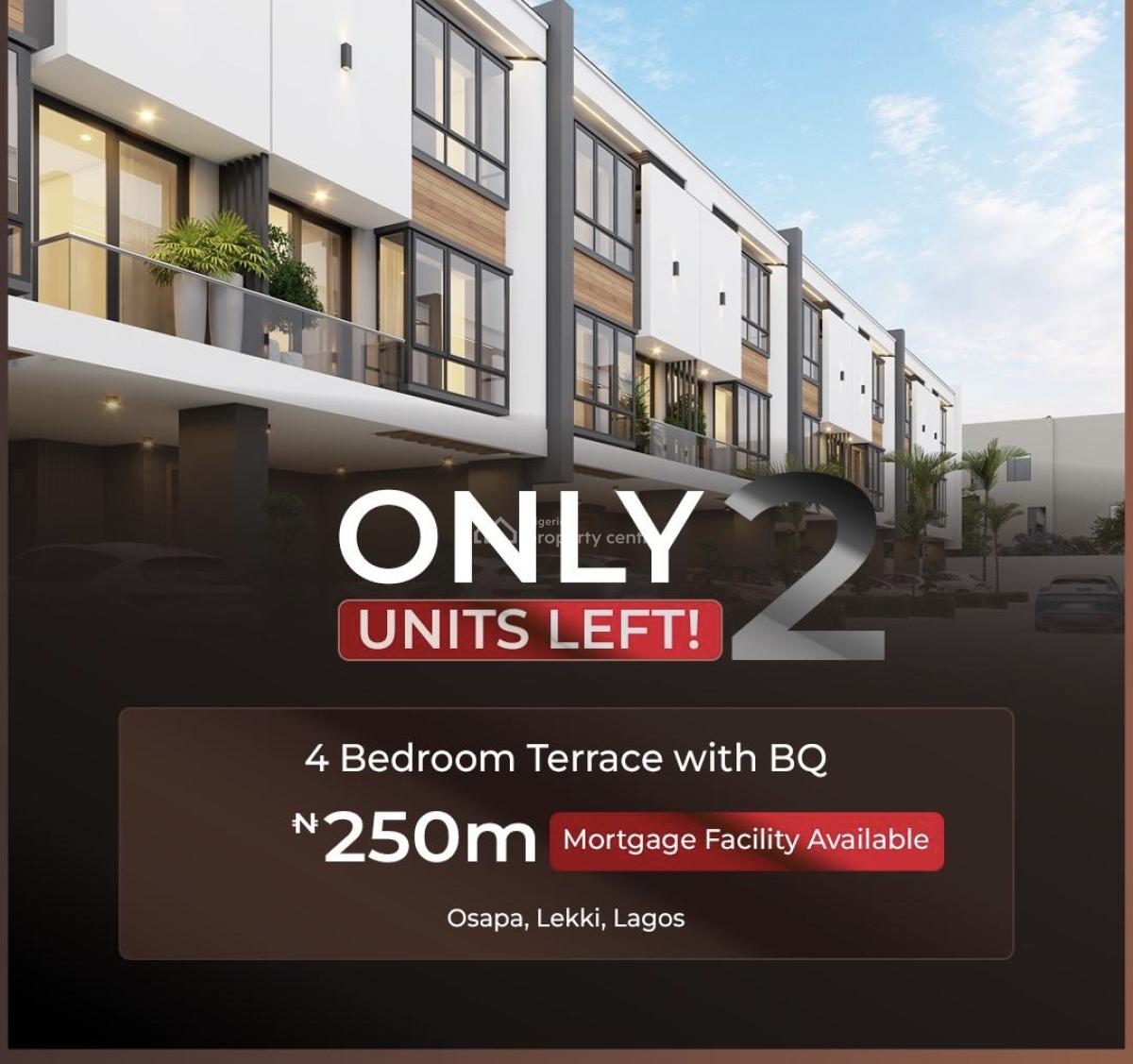 Luxurious 4 Bedroom Triplex with Bq in a Secured Gated Estate, Osapa, Lekki, Lagos, Terraced Duplex for Sale