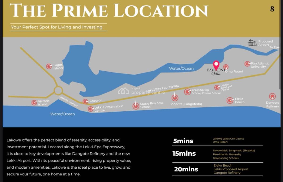 Premium Waterfront Plots with C of O in a Gated Secured Estate, Opposite Lakowe Lakes & Golf, Lakowe, Ibeju Lekki, Lagos, Mixed-use Land for Sale