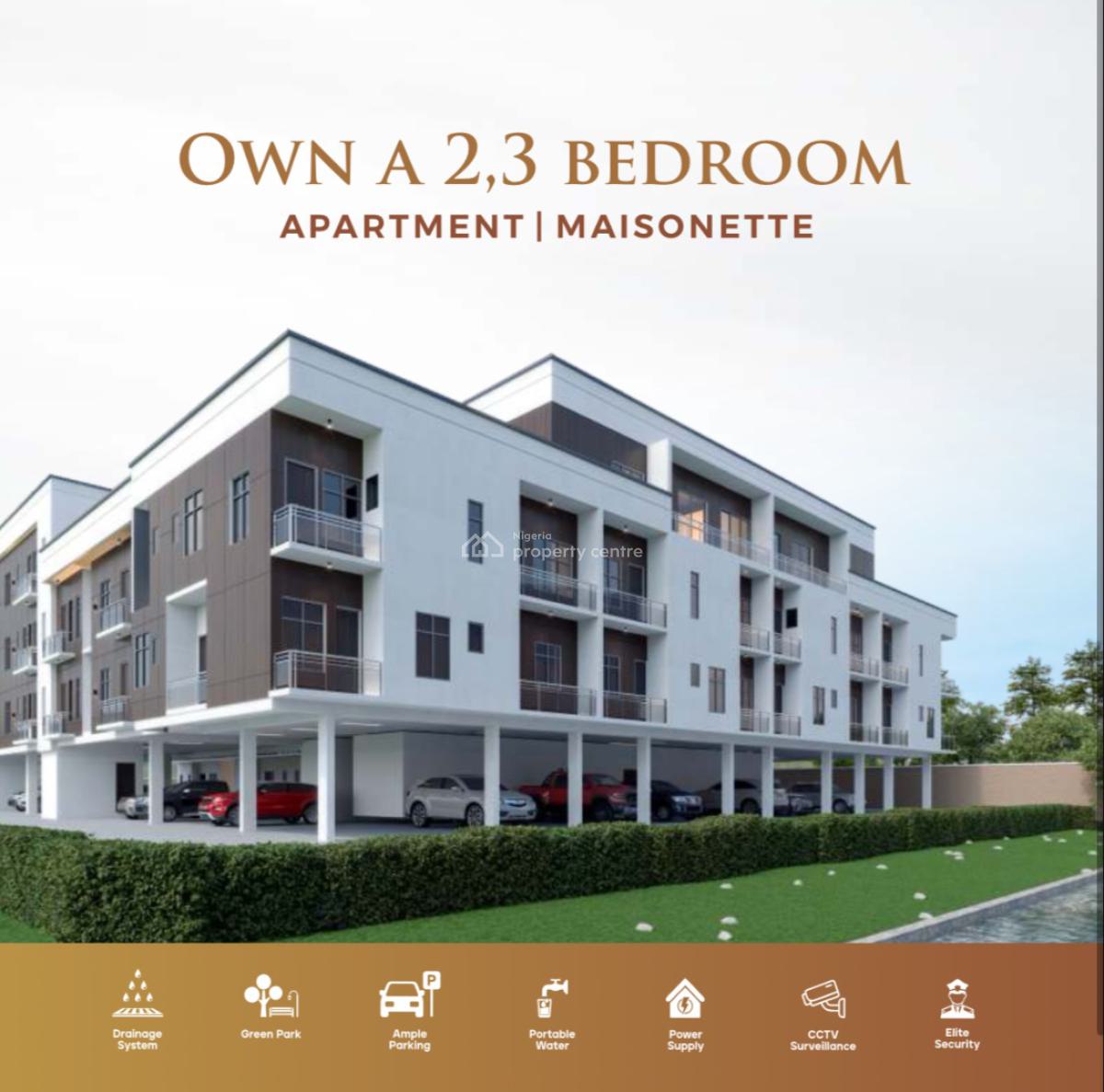 Premium 2 Bedroom Maissonettes in a Secured Gated Estate, Beside Pinnock Beach Estate, Osapa, Lekki, Lagos, Flat / Apartment for Sale