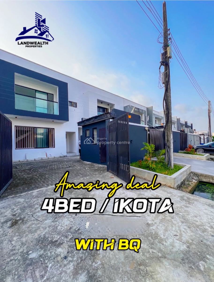 Self Compound 4 Bedroom Terrace Duplexes with Bq, Ikota, Lekki, Lagos, Terraced Duplex for Sale