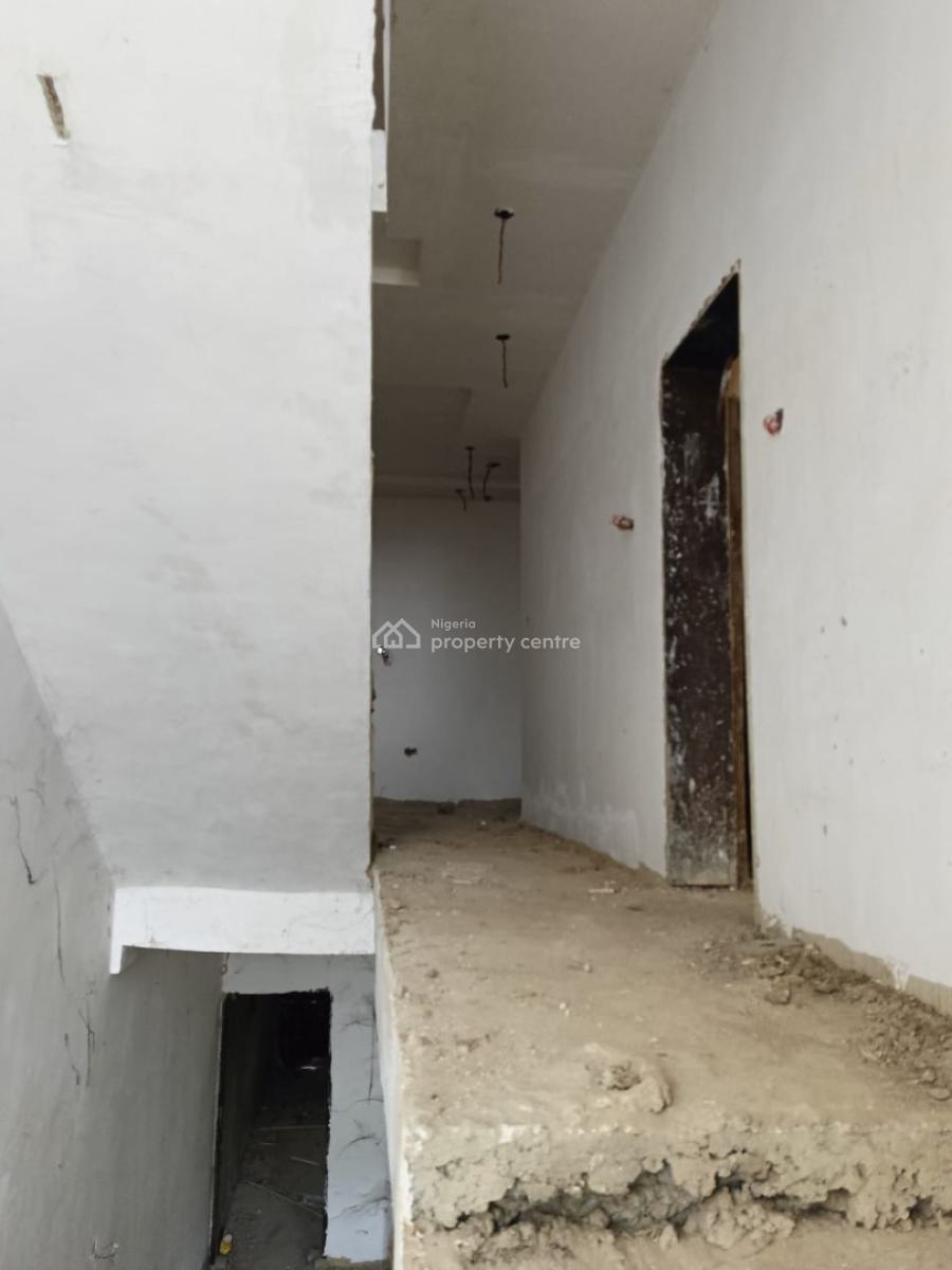 4 Bedroom Terrace Duplex with a Bq, Internal Carcass, Silas Iloh, Guzape District, Abuja, Terraced Duplex for Sale