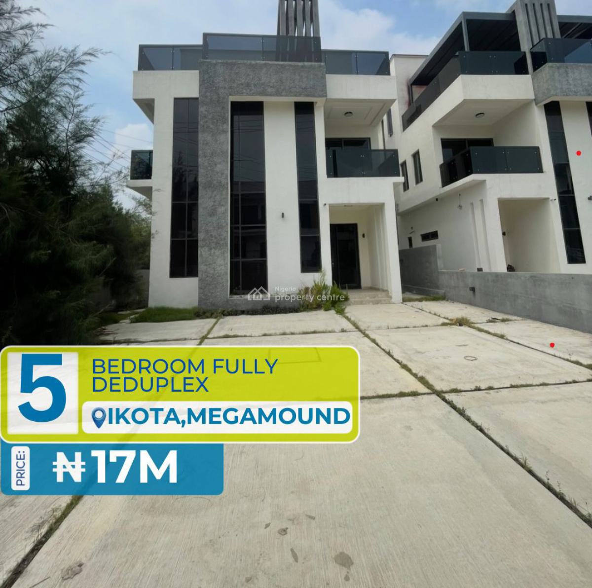 Brand New Spacious 5 Bedroom Fully Detached Duplex with Bq, Megamound Lekki County, Ikota, Lekki, Lagos, Detached Duplex for Rent