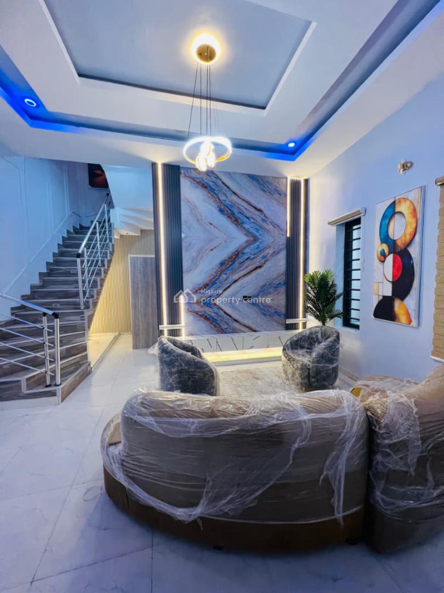Exquisite 4 Bedroom Semi-detached Duplex with Bq, Chevron, Lekki Phase 2, Lekki, Lagos, Semi-detached Duplex Short Let