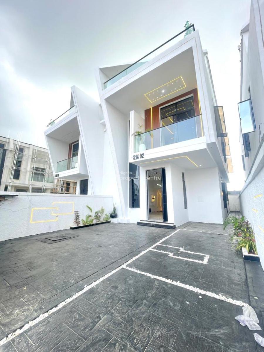 4 Bedroom Semi Detached Duplex with Staircase Led Light, Tv Consoles and Bq, Ikota, Lekki, Lagos, Semi-detached Duplex for Sale