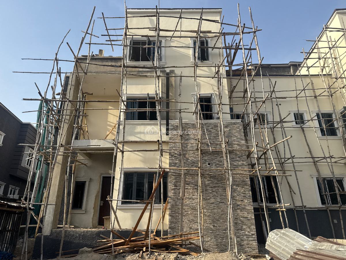 Standard 5 Bedroom Seme Detached Duplex with Bq (semi Finish), Diplomatic Zone, Guzape District, Abuja, Semi-detached Duplex for Sale