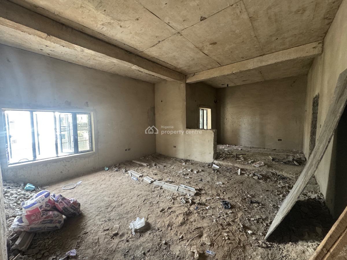 Standard 5 Bedroom Seme Detached Duplex with Bq (semi Finish), Diplomatic Zone, Guzape District, Abuja, Semi-detached Duplex for Sale