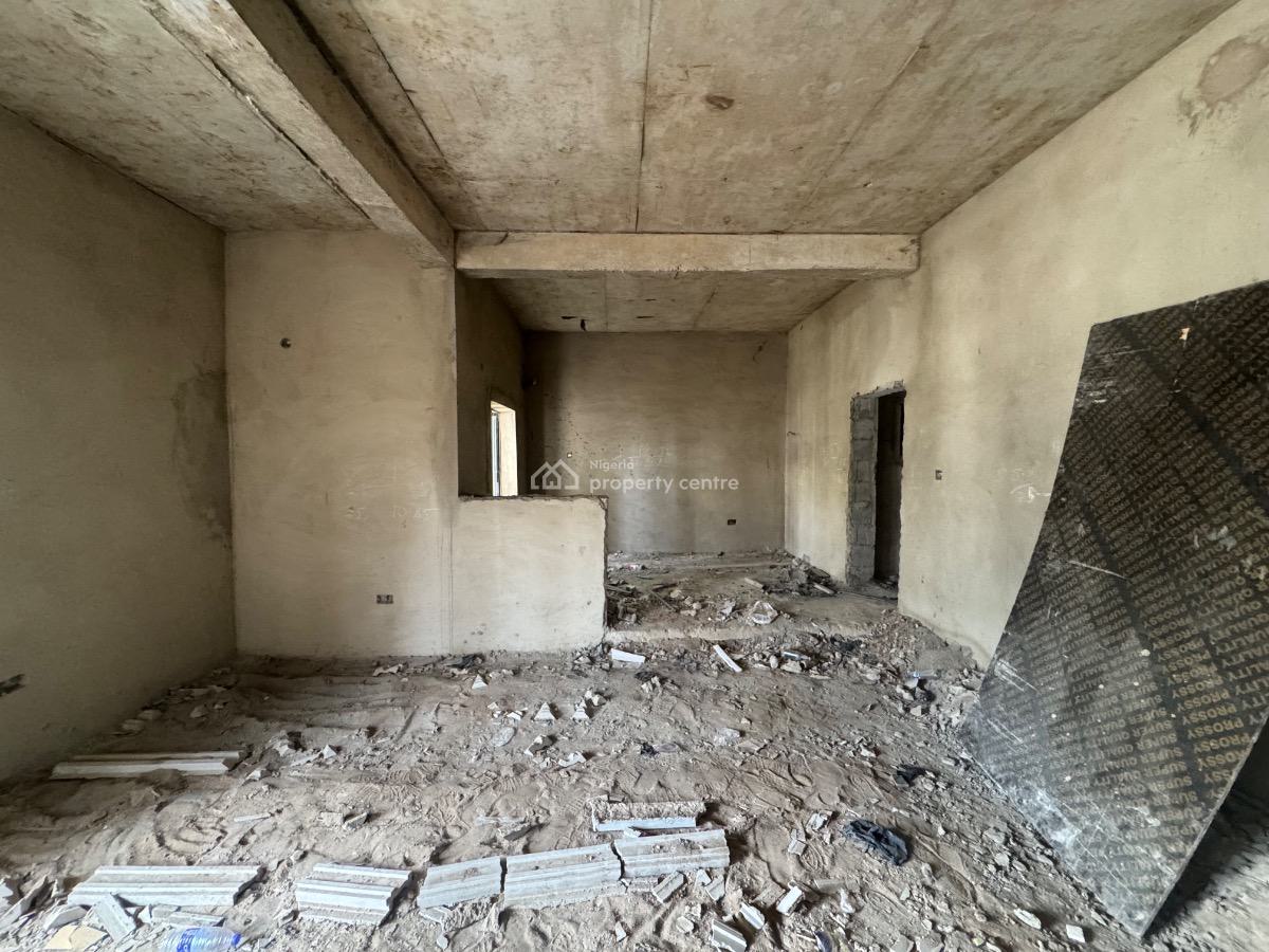 Standard 5 Bedroom Seme Detached Duplex with Bq (semi Finish), Diplomatic Zone, Guzape District, Abuja, Semi-detached Duplex for Sale