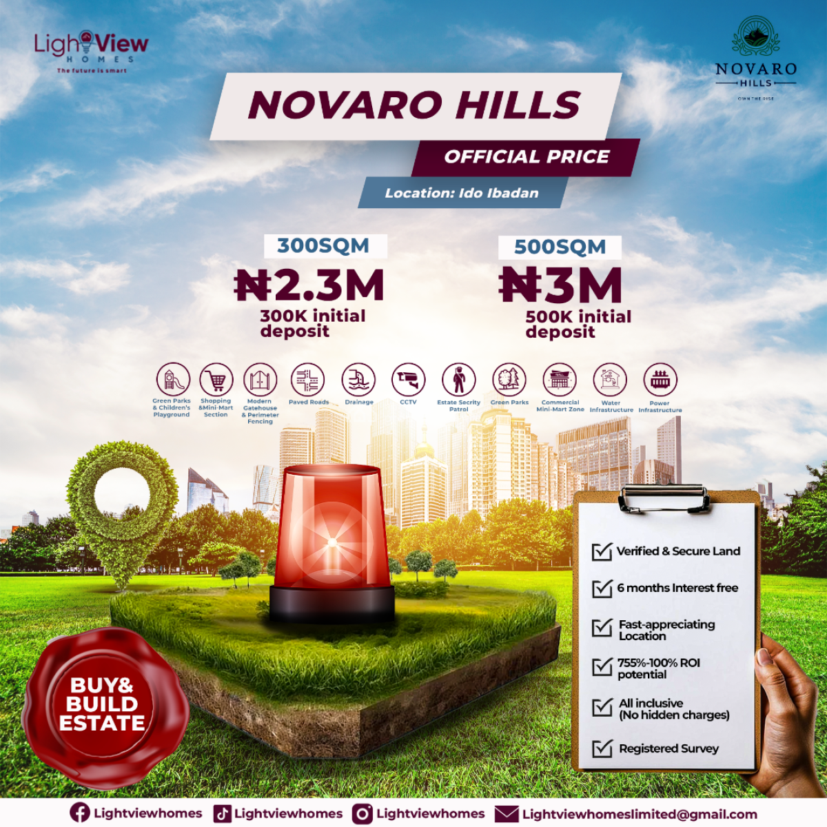 Own a Plot of Land, Novaro Hills, Ido, Oyo, Residential Land for Sale
