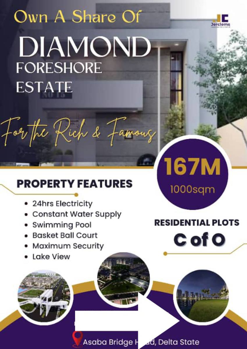 Affordable Plots of Residential Estate Land, Diamond Foreshore Estate, Asaba, Delta, Residential Land for Sale