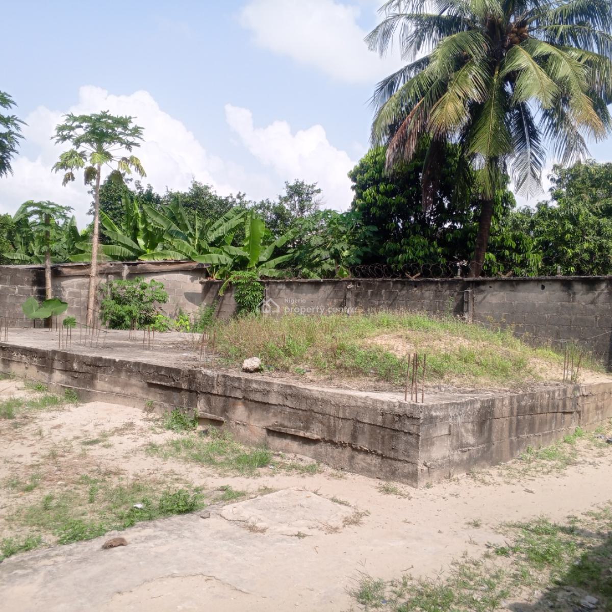 Half Plot of Land with Foundation for a Duplex, Ajah, Lagos, Land for Sale