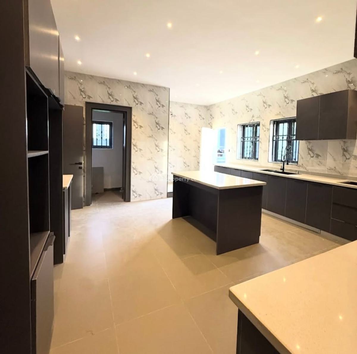 Contemporary 5 Bedroom Detached Duplex, 2 Rooms Bq,pool,elevator, Serene Neighborhood. Good Access Road, Guzape District, Abuja, Detached Duplex for Sale