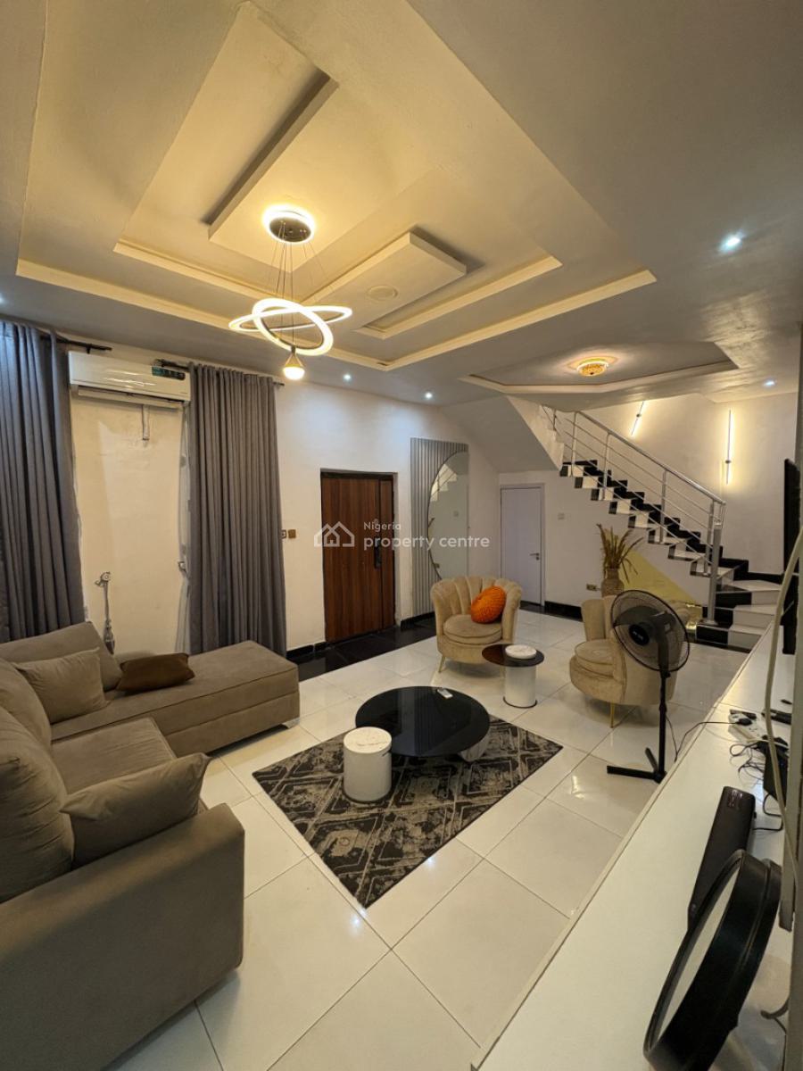 Very Spacious and Beautiful 4 Bedroom Fully Furnished Terrace Duplex, Ikota, Lekki, Lagos, Terraced Duplex for Rent