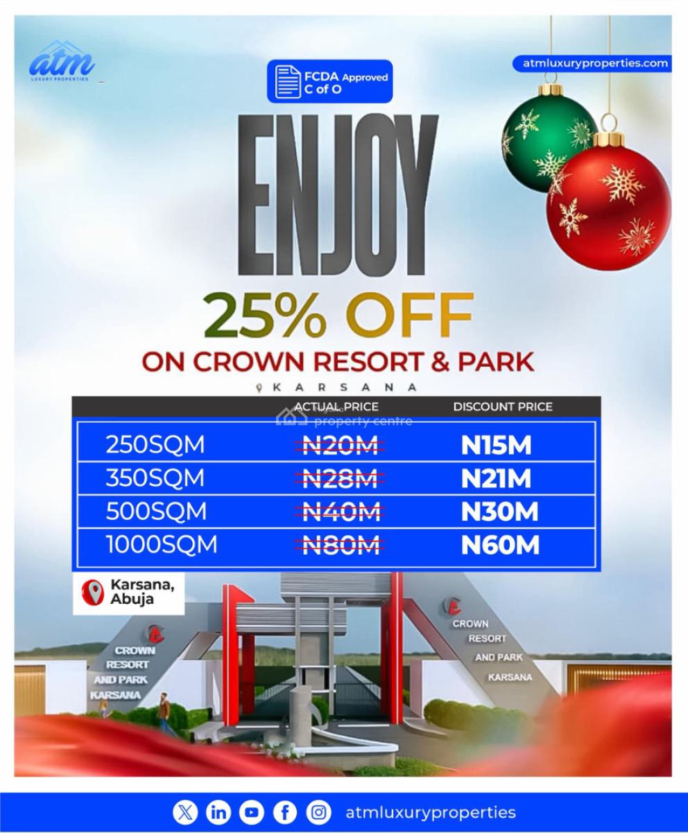 Investors Delight The Best Deal with Fcda C of O and Building Approval, Karsana, Abuja, Residential Land for Sale