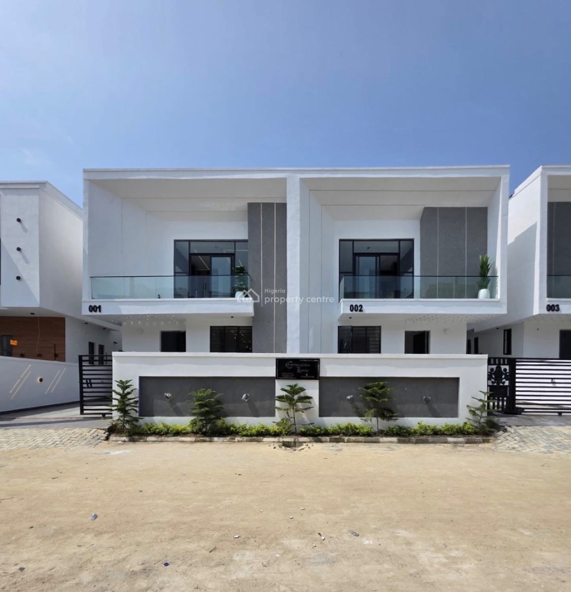 New 4 Bedroom Duplex with Self Compound & Bq, Lekki Phase 2, Lekki, Lagos, Semi-detached Duplex for Sale