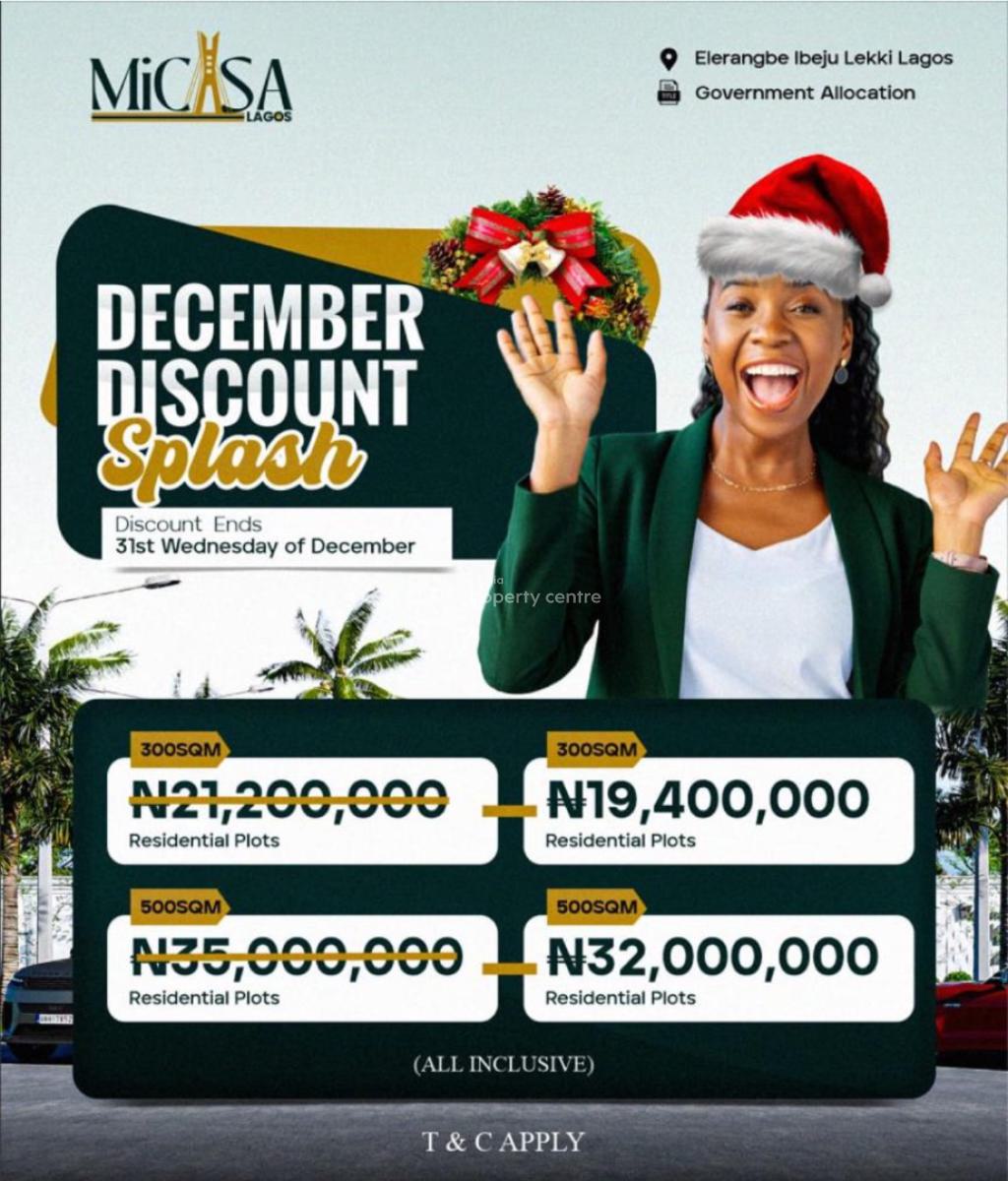 Micasa Xmas Price Slash, Own a Verified Land with Good Title Document, Eleranigbe, Ibeju Lekki, Lagos, Mixed-use Land for Sale