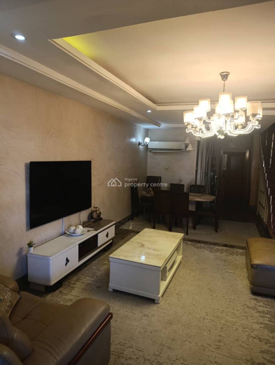 Fully Furnished and Serviced 4 Bedroom Terrace Duplex with 1 Room Bq, Few Mins Away From Firs, Katampe Extension, Katampe, Abuja, Terraced Duplex for Rent