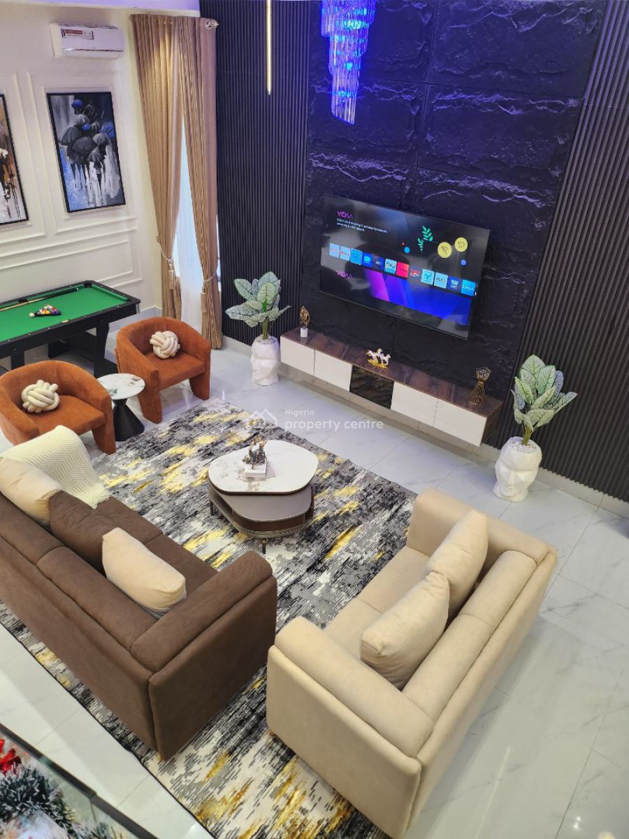 Newly Built 5 Bedrooms Apartment, Lekki Palm City Estate, Ado, Ajah, Lagos, House Short Let