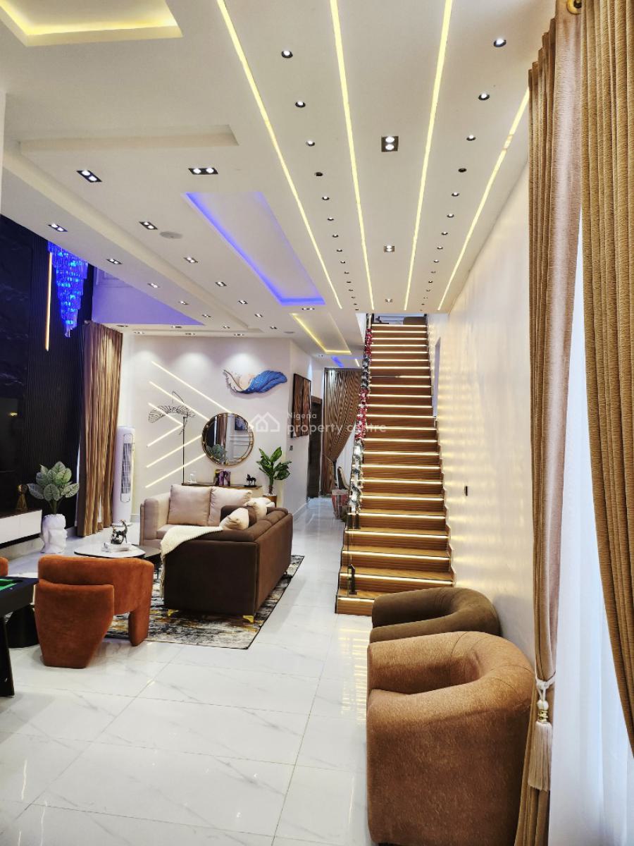 Newly Built 5 Bedrooms Apartment, Lekki Palm City Estate, Ado, Ajah, Lagos, House Short Let