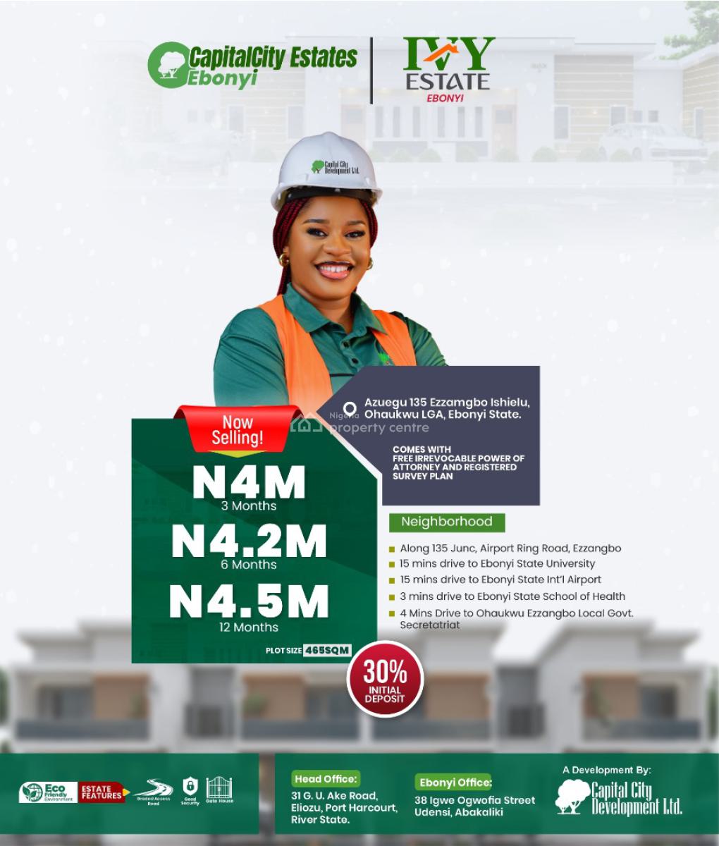 Affordable Land with Power of Attorney and Free Registered Survey, Ivy, Ishielu Ezzangbo Ohaukwu Lga, Abakaliki, Ebonyi, Residential Land for Sale