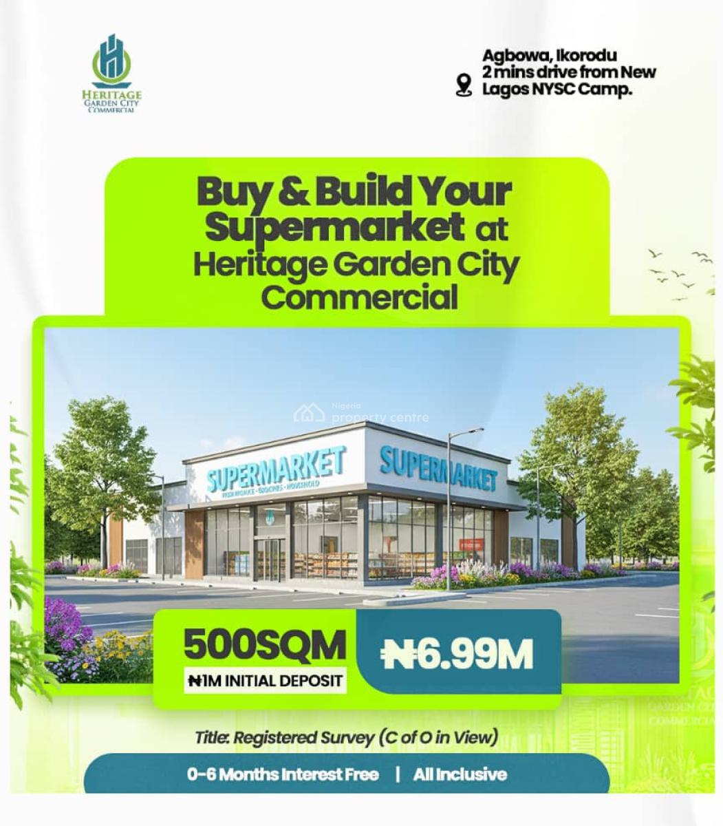 Step Into Lagoss Fastest-growing Commercial Land Build Immediately, Near The New Lagos Nysc Orientation Camp and Caleb University, Agbowa, Ikorodu, Lagos, Commercial Land for Sale