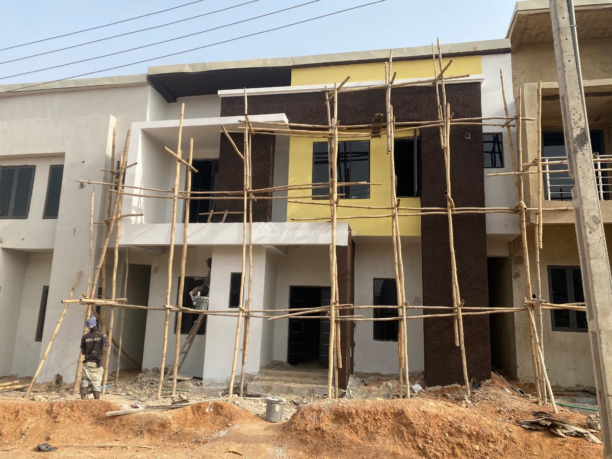 Newly Built 4 Bedroom Terraced Duplex with Bq, First Plot, Dantata Bridge Airport Road, Galadimawa, Abuja, Terraced Duplex for Sale