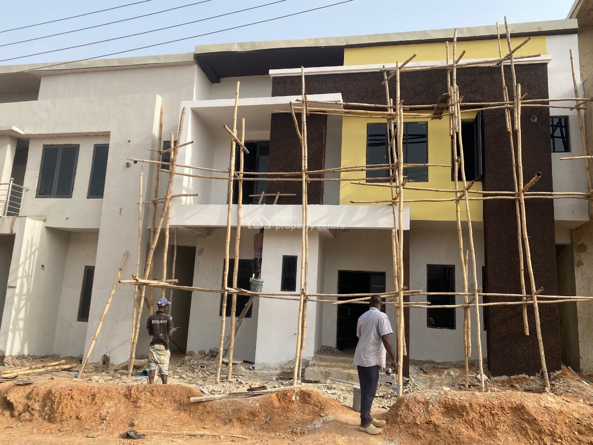 Newly Built 4 Bedroom Terraced Duplex with Bq, First Plot, Dantata Bridge Airport Road, Galadimawa, Abuja, Terraced Duplex for Sale