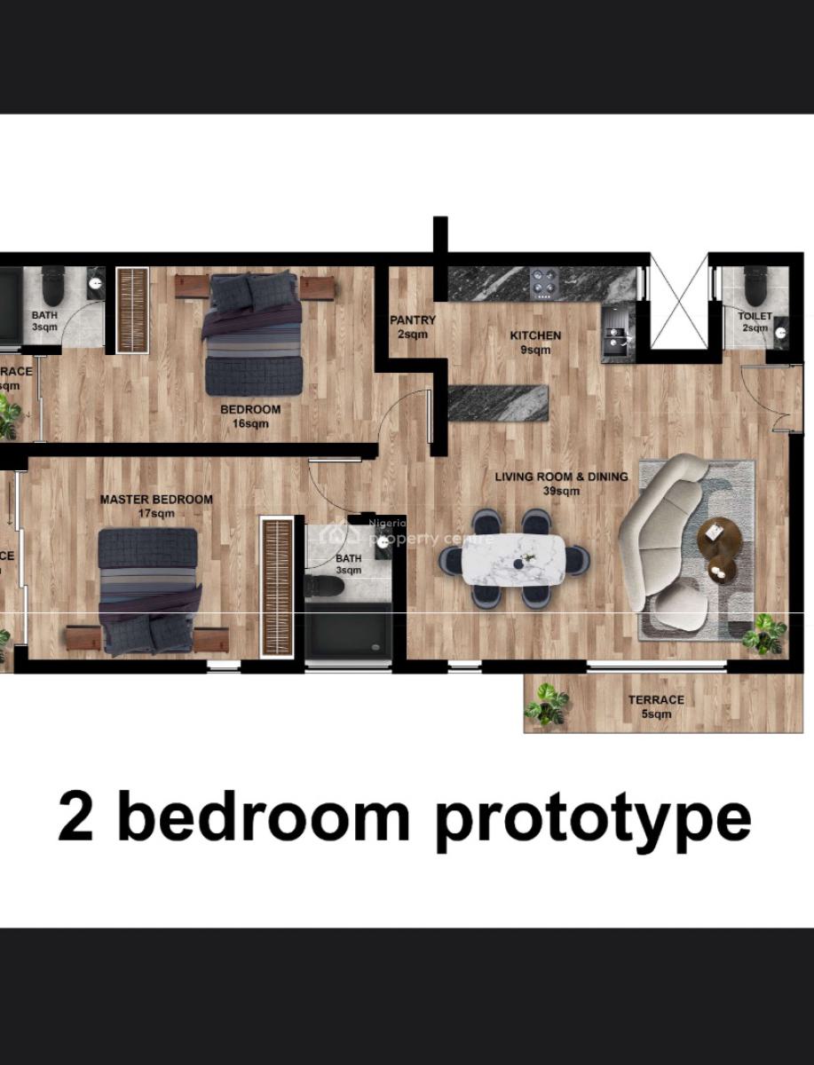 Luxury 2bedroom Apartments, Bakare Estate Chevron, Lekki, Lagos, Flat / Apartment for Sale