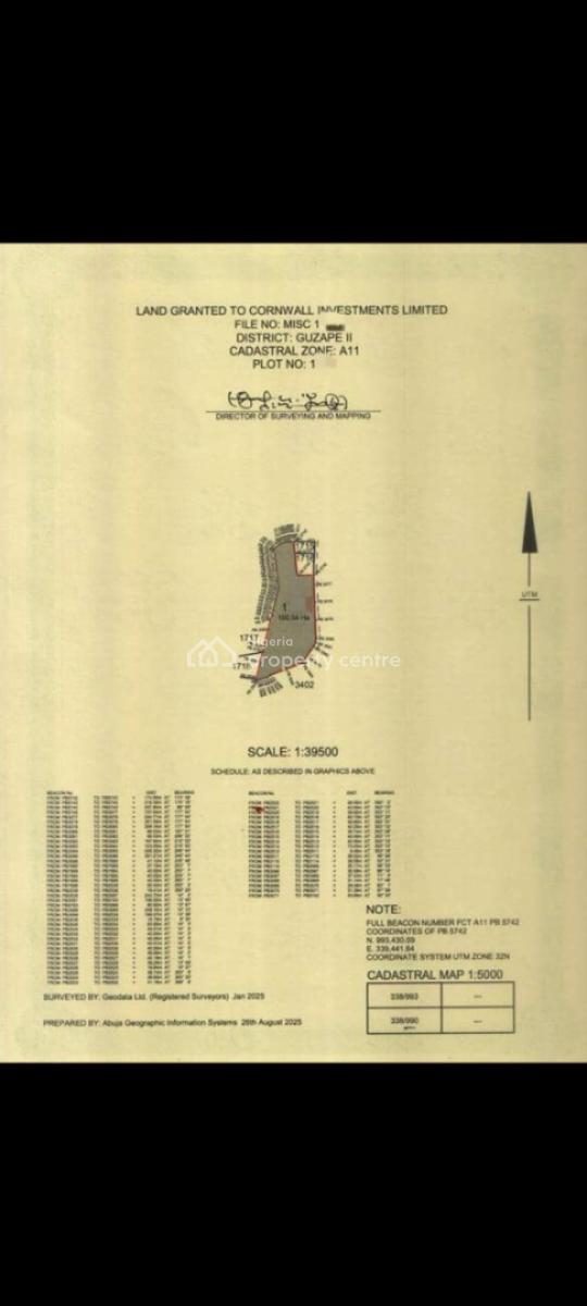 Mixed Use 100 Hectares, Guzape District, Abuja, Mixed-use Land for Sale